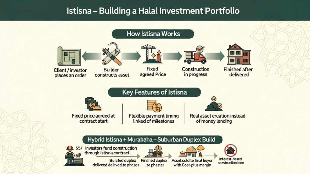 Halal Investment Structures Explained – Murabaha, Musharakah, Ijara, and REIT 4 istisna building your halal portfolio
