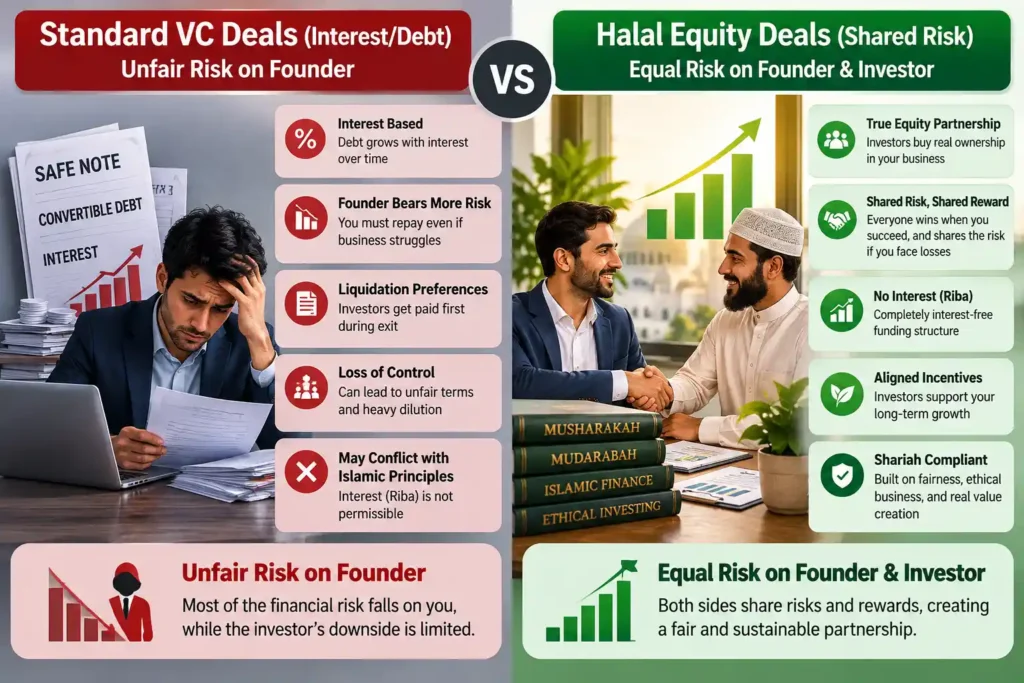 Don't Miss Out: The Rise of Halal VC Funding for Muslim Founders 1 standard vc vs halal equity shared risk fair growth